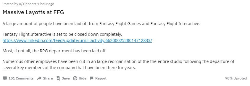 Издательство FFG проводит массовые увольнения