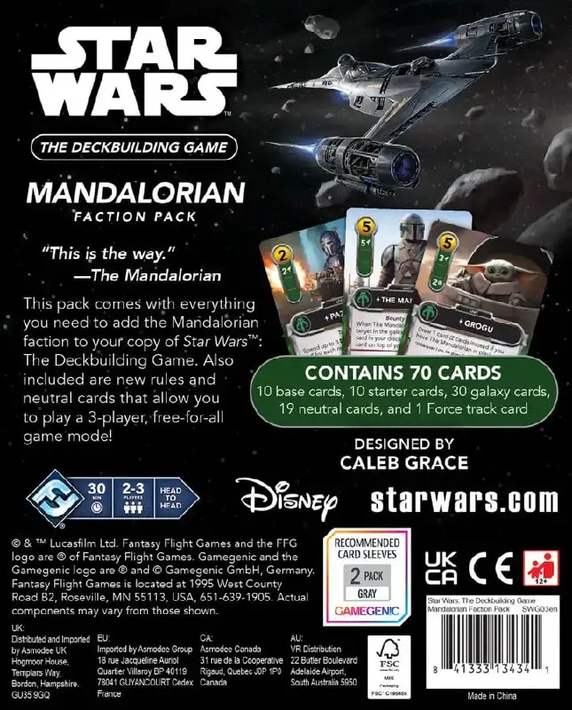 Набор Mandalorian Faction для Star Wars: The Deckbuilding Game — новое полноценное дополнение