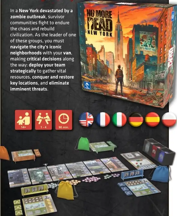 No More Dead: New York – уникальная настольная игра о выживании в мире зомби