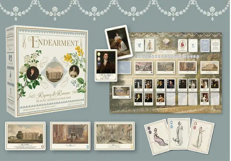 Настольная игра Endearment: романтика и стратегия в мире Джейн Остин на Kickstarter