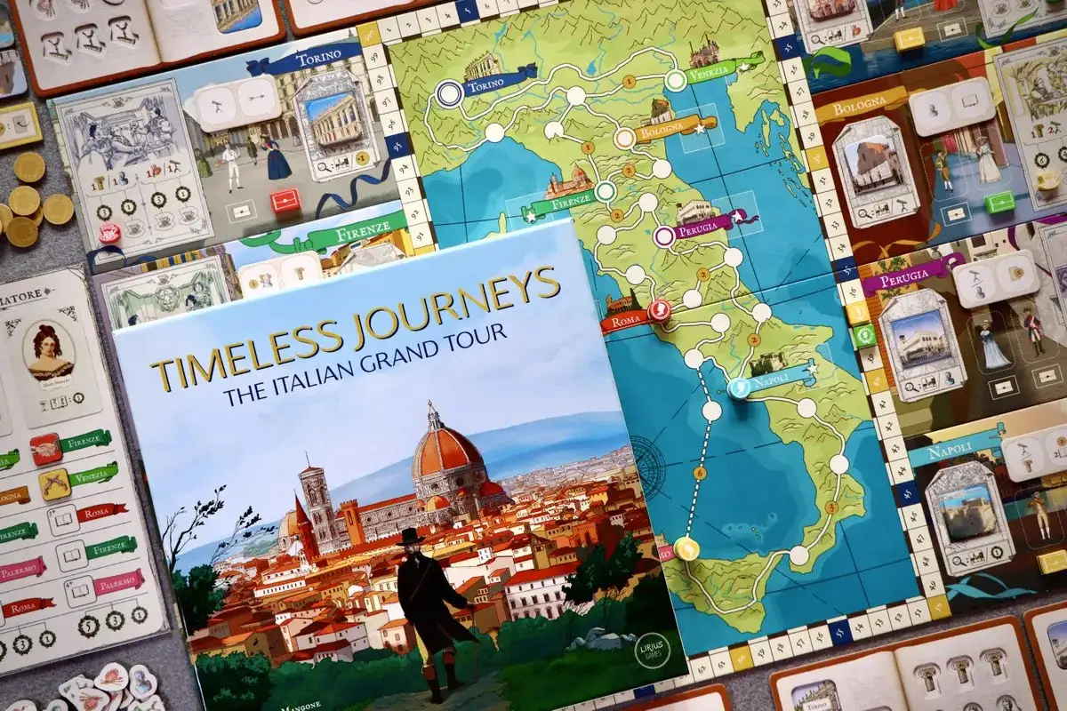 Новая итальянская настольная игра Timeless Journeys: The Italian Grand Tour на Kickstarter