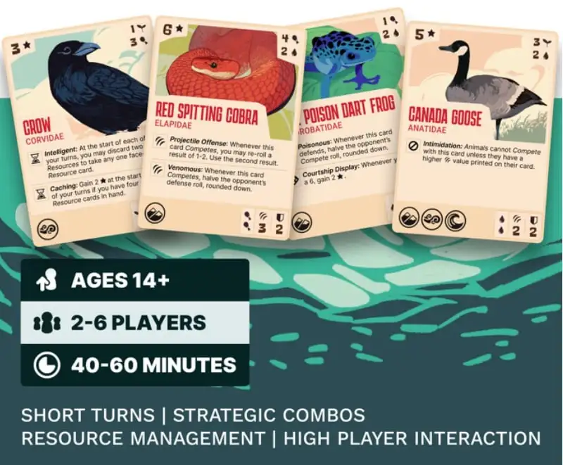 Biome Blitz: Увлекательная карточная игра о борьбе диких животных теперь на Kickstarter