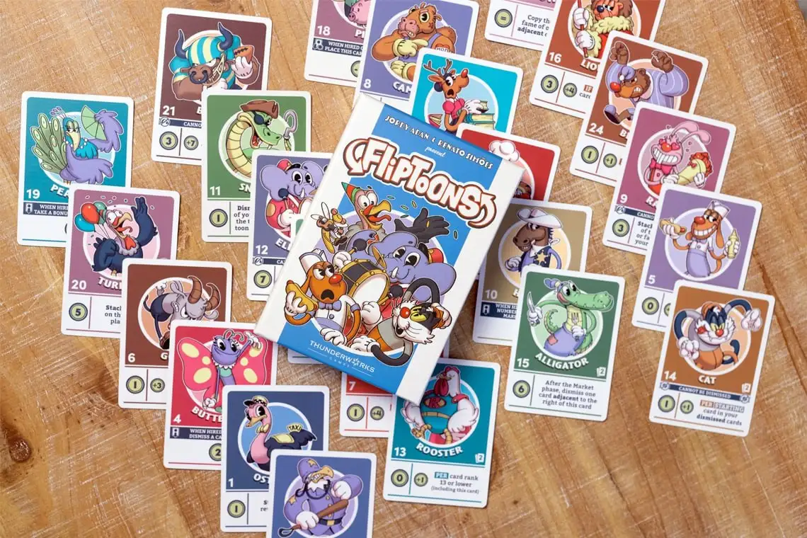 Настольная игра FlipToons: Кастинг для анимационного шоу в мире настольных игр