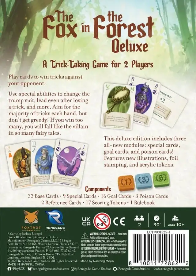 Обзор The Fox in the Forest Deluxe: революция в карточных играх для двух игроков