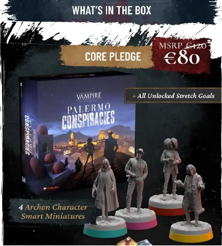 Vampire: The Masquerade – Palermo Conspiracies: Новая настольная игра на Gamefound