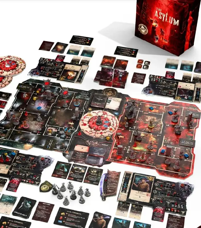 Выпуск настольной игры B.E.L.O.W.: The Asylum — кооперативный экшен-хоррор с интригующим сюжетом